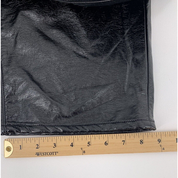 Good American GOOD CLASSIC TEXTURED VINYL PANTS Black 12/31 - Picture 13 of 15